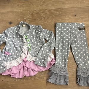 EUC - Matilda Jane pants and jacket set - size 2